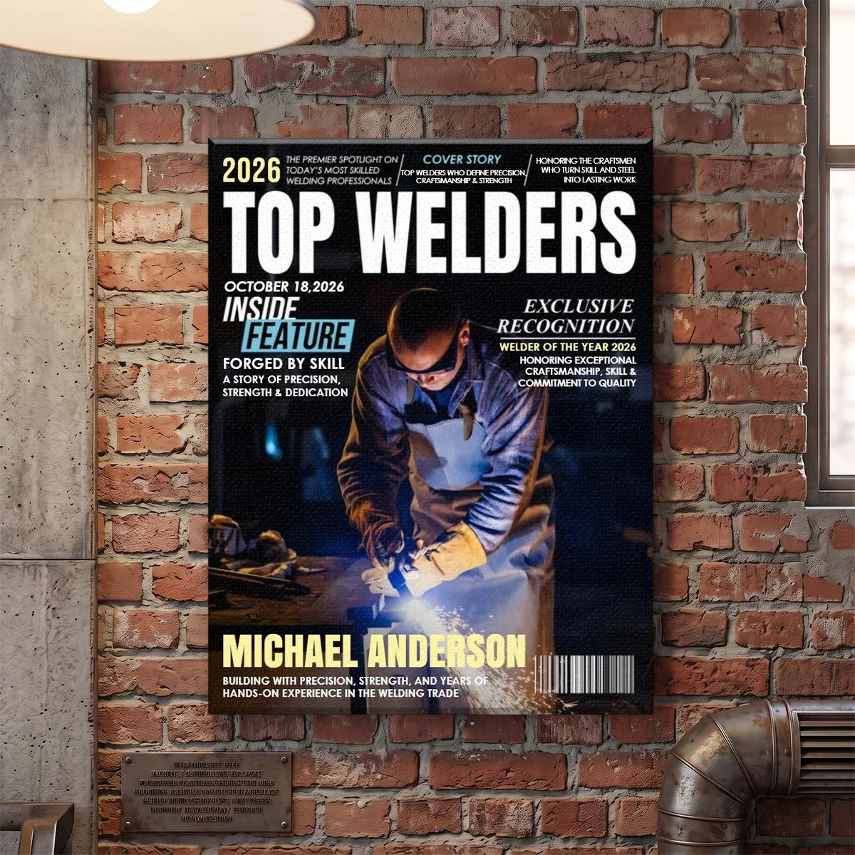 "Top Welders" Cover Personalized Photo Canvas / Poster - Custom Gift for Coworkers