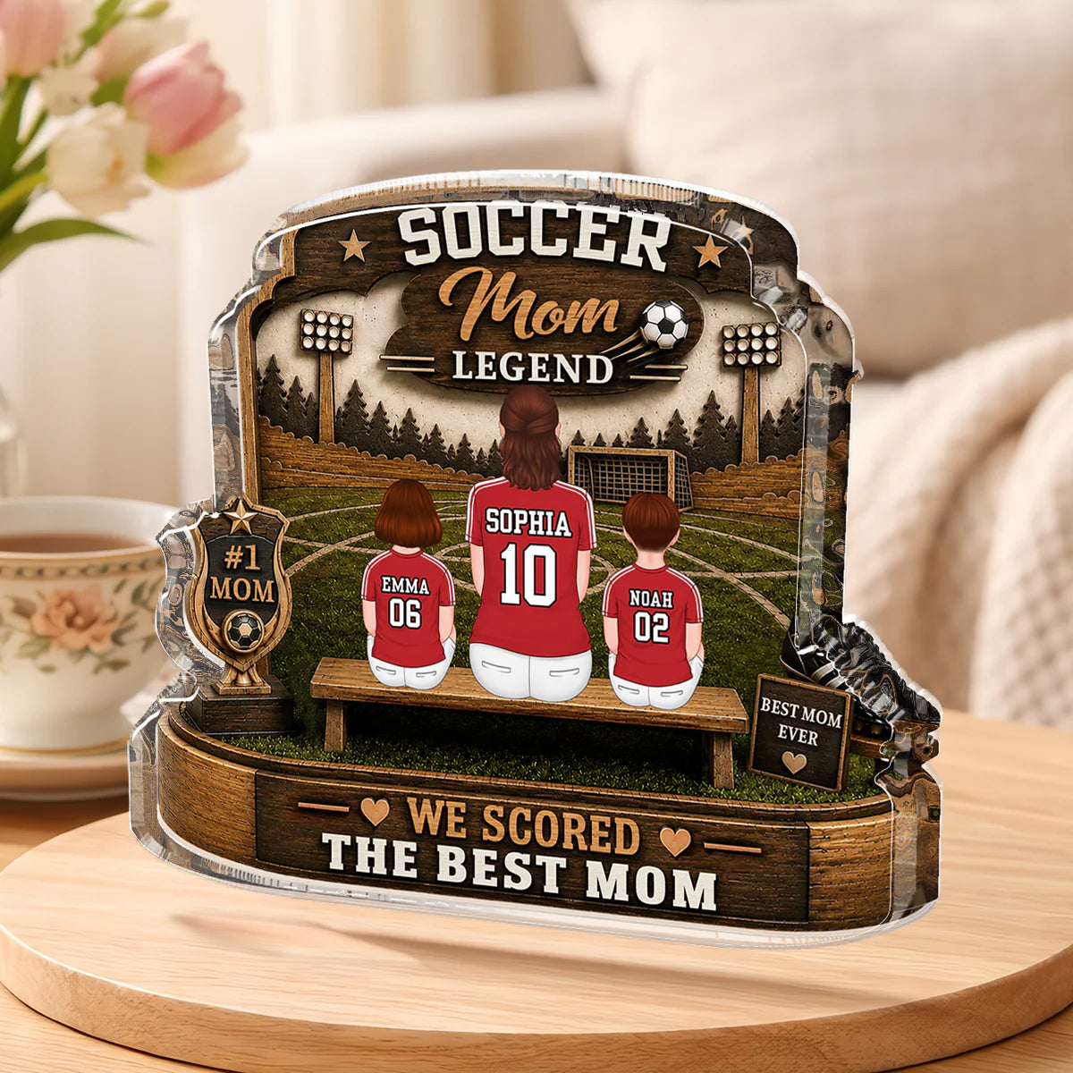 Personalized Soccer Dad Acrylic Plaque personalization view for Dad