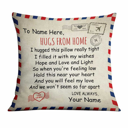 Personalized Long Distance Pillow for Daughter/Granddaughter