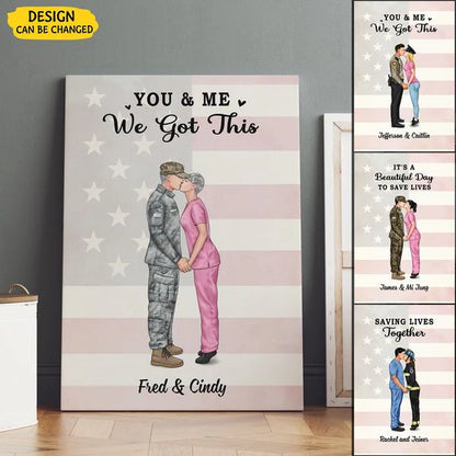 Personalized First Responder Wall Art personalization view for Couples