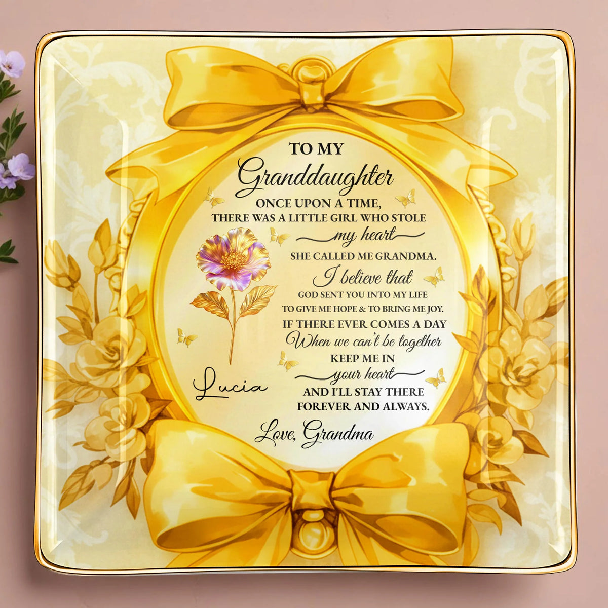 To My Granddaughter, Once Upon A Time, Ribbon and Flowers