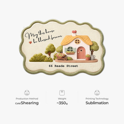 Doormat material and size view - Personalized Housewarming Doormat