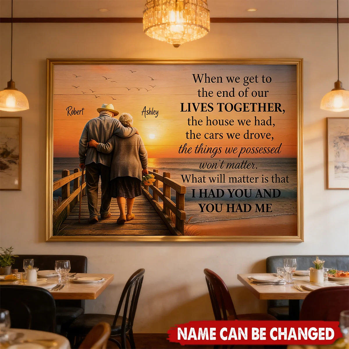 "I Had You And You Had Me" Personalized Canvas / Poster - Custom Anniversary Wall Art Gift for Couples