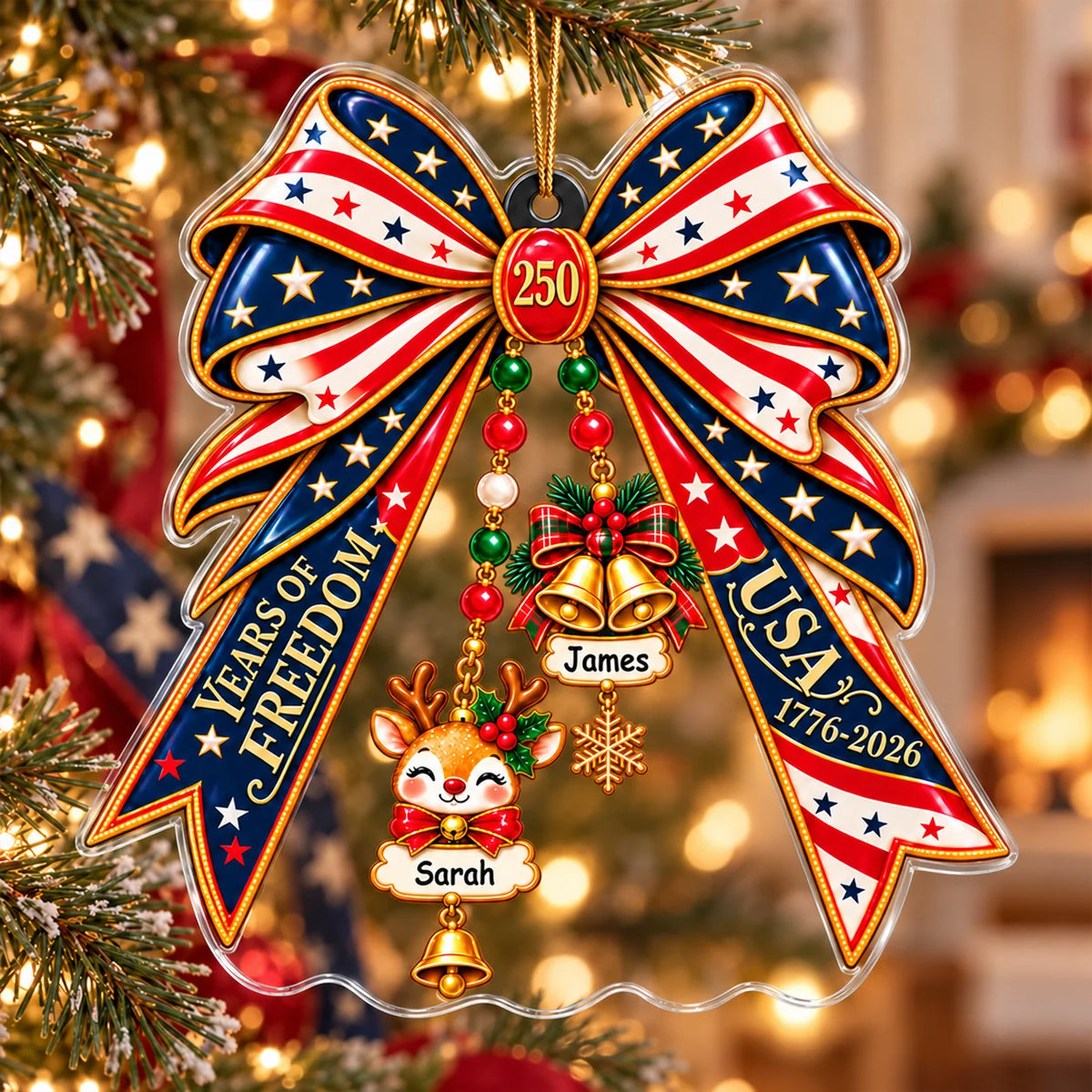 This Christmas 250 Year Of Freedom - Personalized Acrylic Ornament - Christmas Acrylic Ornament 180e7ce1-302e-44b5-859c-d720c2502ea1-7b1065e5-eeba-4765-8332-ee7de4292c40.png
