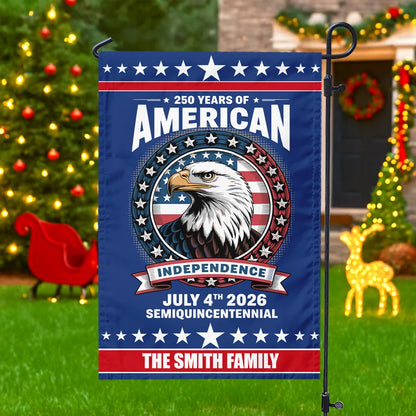 250 Years of American Independence - Personalized Garden Flag for Family
