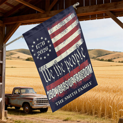 Custom America 250th anniversary garden flag with family name personalization for patriotic yard decor image 6