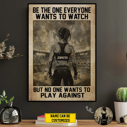 Custom Wrestling Canvas Print personalization view for Yourself