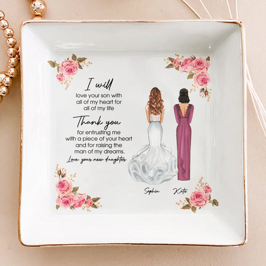 Personalized Mother Of The Groom Jewelry Dish for Mother-in-Law / Father-in-Law