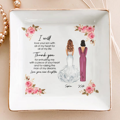 Personalized Mother Of The Groom Jewelry Dish for Mother-in-Law / Father-in-Law