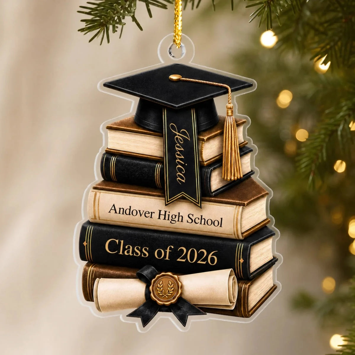 Personalized Graduation Acrylic Ornament - Custom Senior Keepsake Gift for Daughter & Son