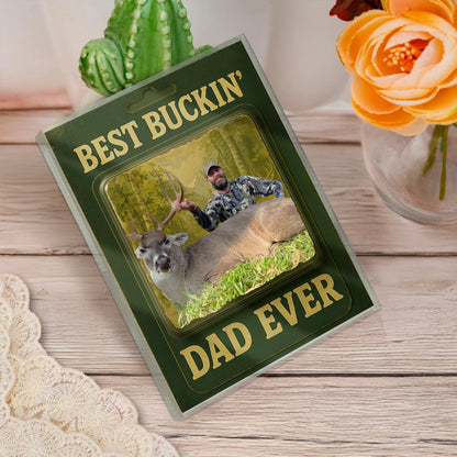 Best Buckin' Dad Ever - Personalized Hunting Acrylic Block Plaque Gift for Dad