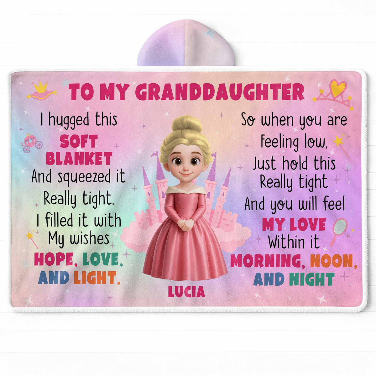 To My Granddaughter Princess And Castles Blanket