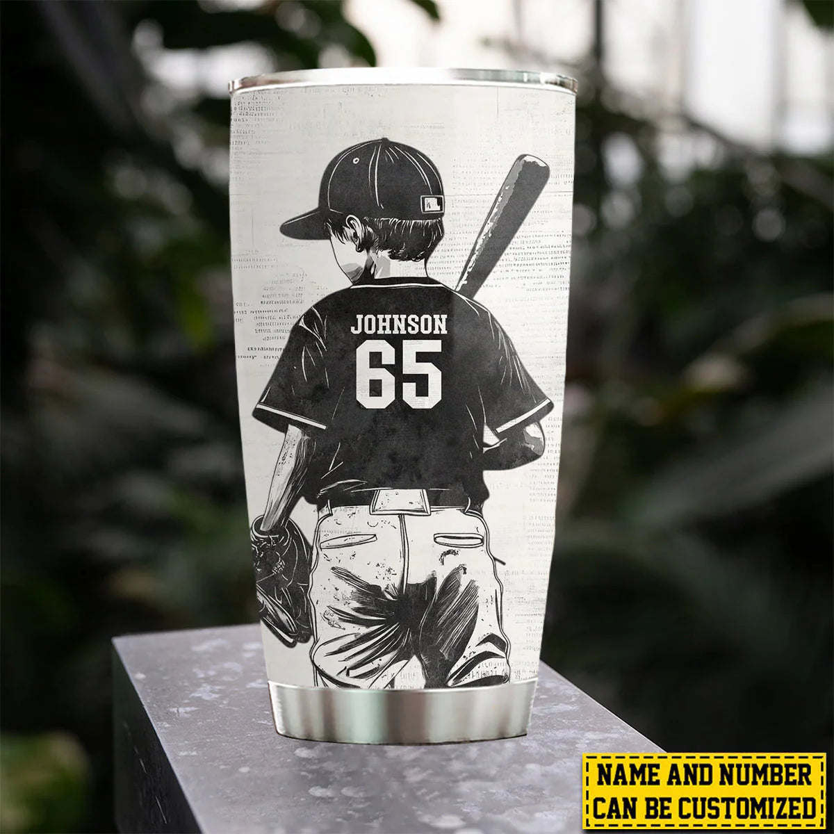 Custom Baseball Kids Tumbler for Mom with personalized design details for meaningful gifting image 6