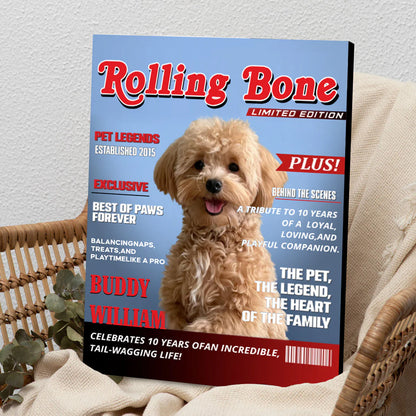 Custom Pet Portrait Canvas for Mom with personalized design details for meaningful gifting