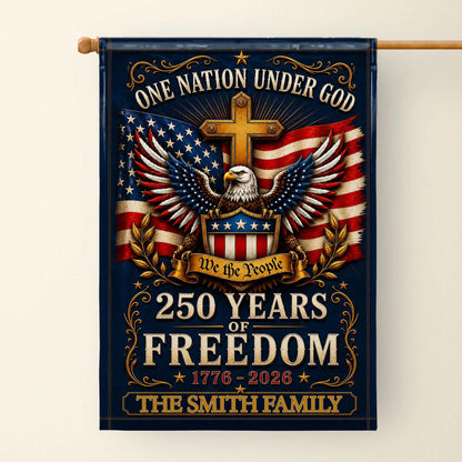 Custom 250 Years Of Freedom Flag for Family with personalized design details for meaningful gifting image 9