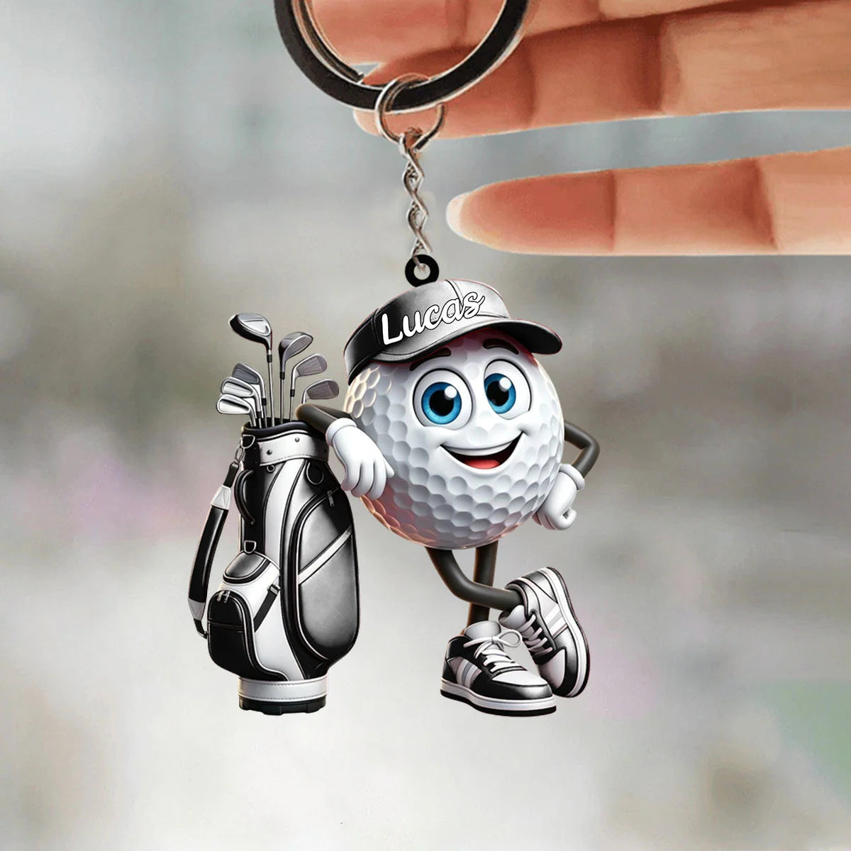 Personalized Golf Keychain for Dad with personalized design details for meaningful gifting image 7