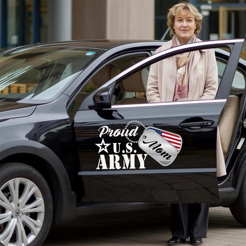 Proudly Support Custom Military Mom Decals Personalize Family Sticker H2511 Trna