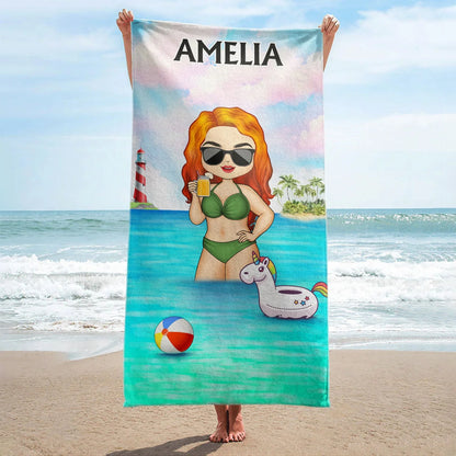 Personalized Beach Towel personalization view for Best Friends