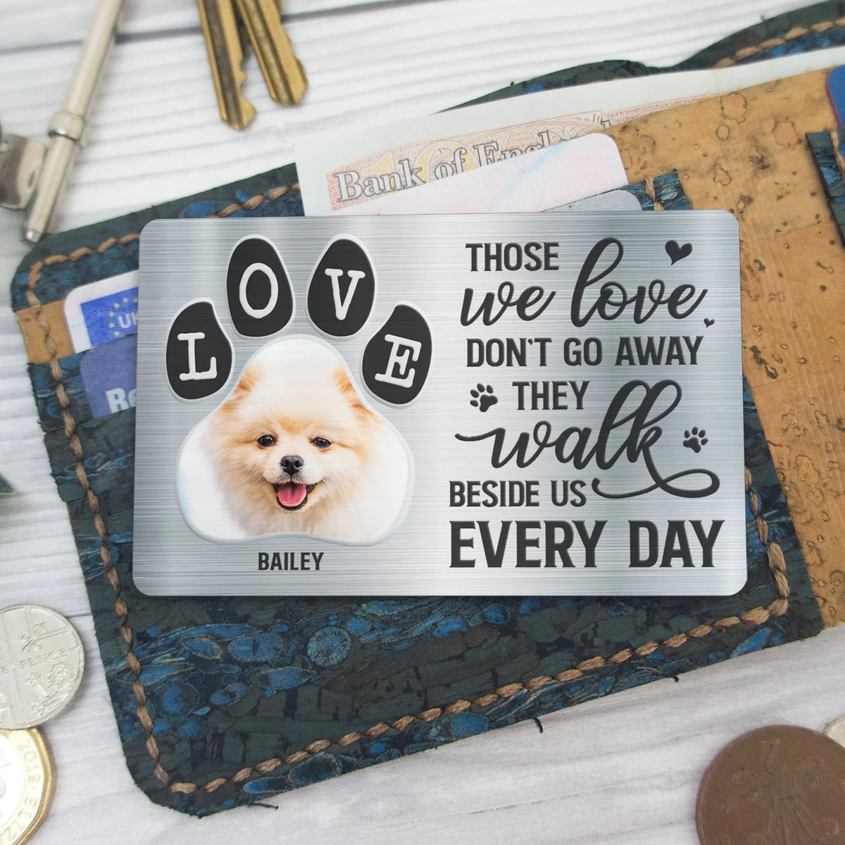 "You Were My Favorite Hello" Personalized Pet Memorial Wallet Card - Keepsake for Dog Lovers