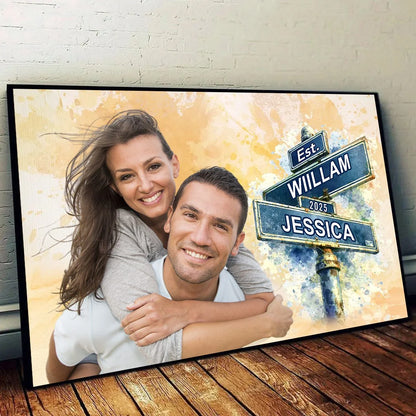 Canvas / Poster material and size view - Custom Photo Canvas Poster