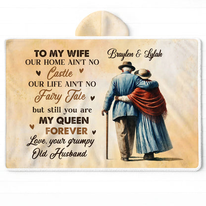 To My Wife, My Queen Forever, Elderly Couple Design