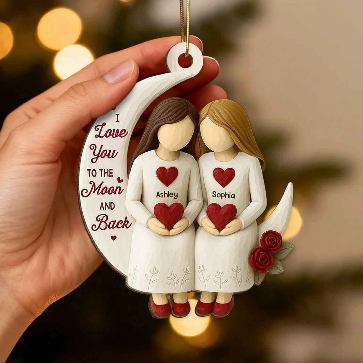 You Are The Sister I Got To Choose - Personalized Wood Ornament Christmas Gift for Besties