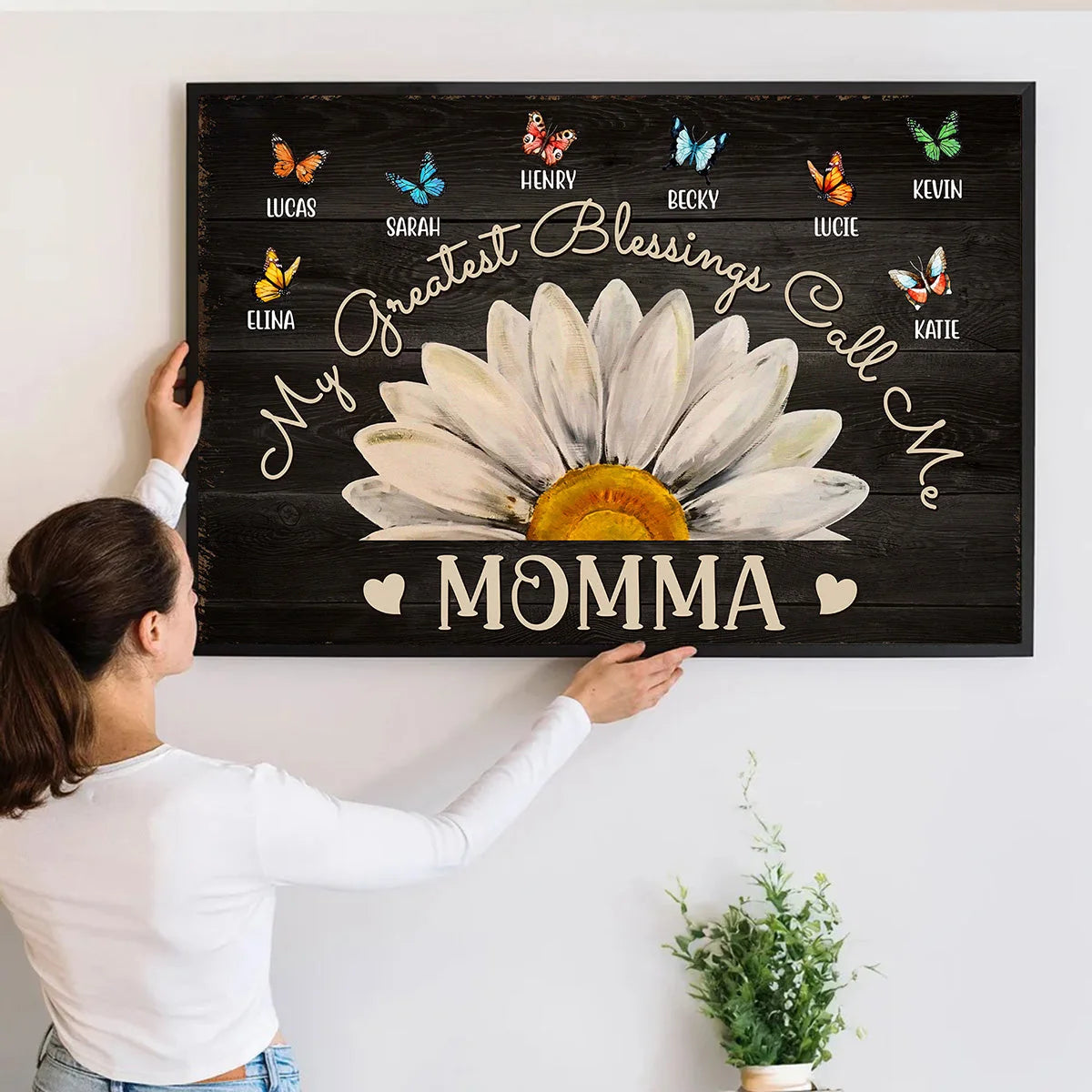 "My Greatest Blessings Call Me Mommy" - Personalized Canvas / Poster Gift for Mom or Wife