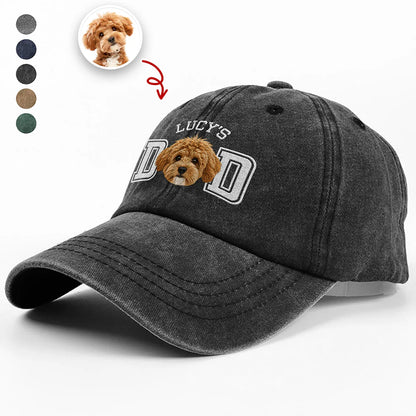 Custom Dog Dad Embroidered Baseball Cap personalization view for Dad