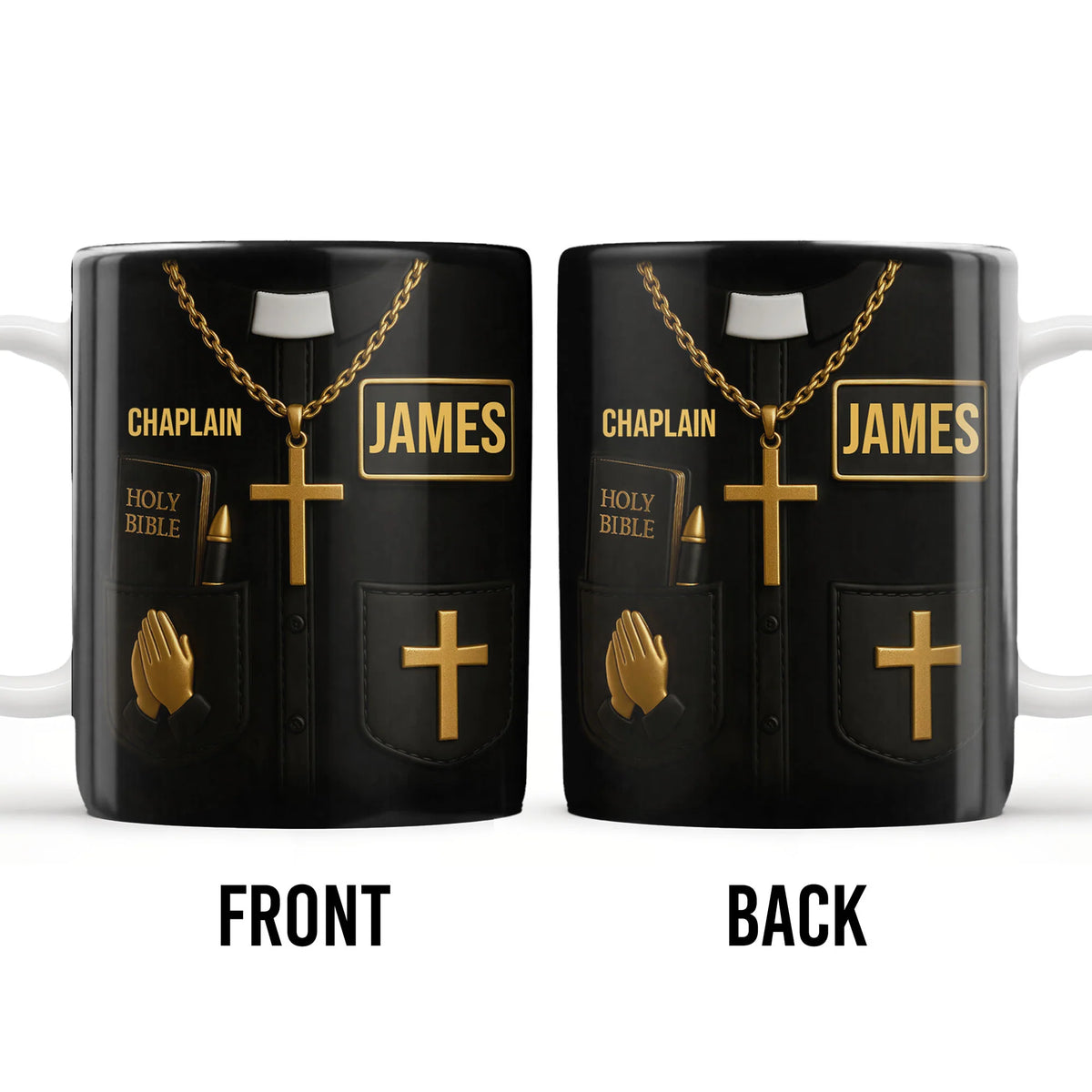 Faith & Dedication Clergy Uniform Personalized Mug - Custom Pastor Appreciation Gift