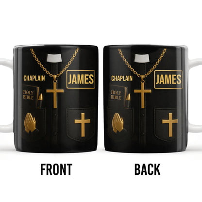 Faith & Dedication Clergy Uniform Personalized Mug - Custom Pastor Appreciation Gift