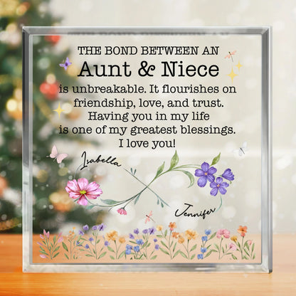 Personalized Aunt And Niece Acrylic Plaque personalization view for Aunt / Uncle