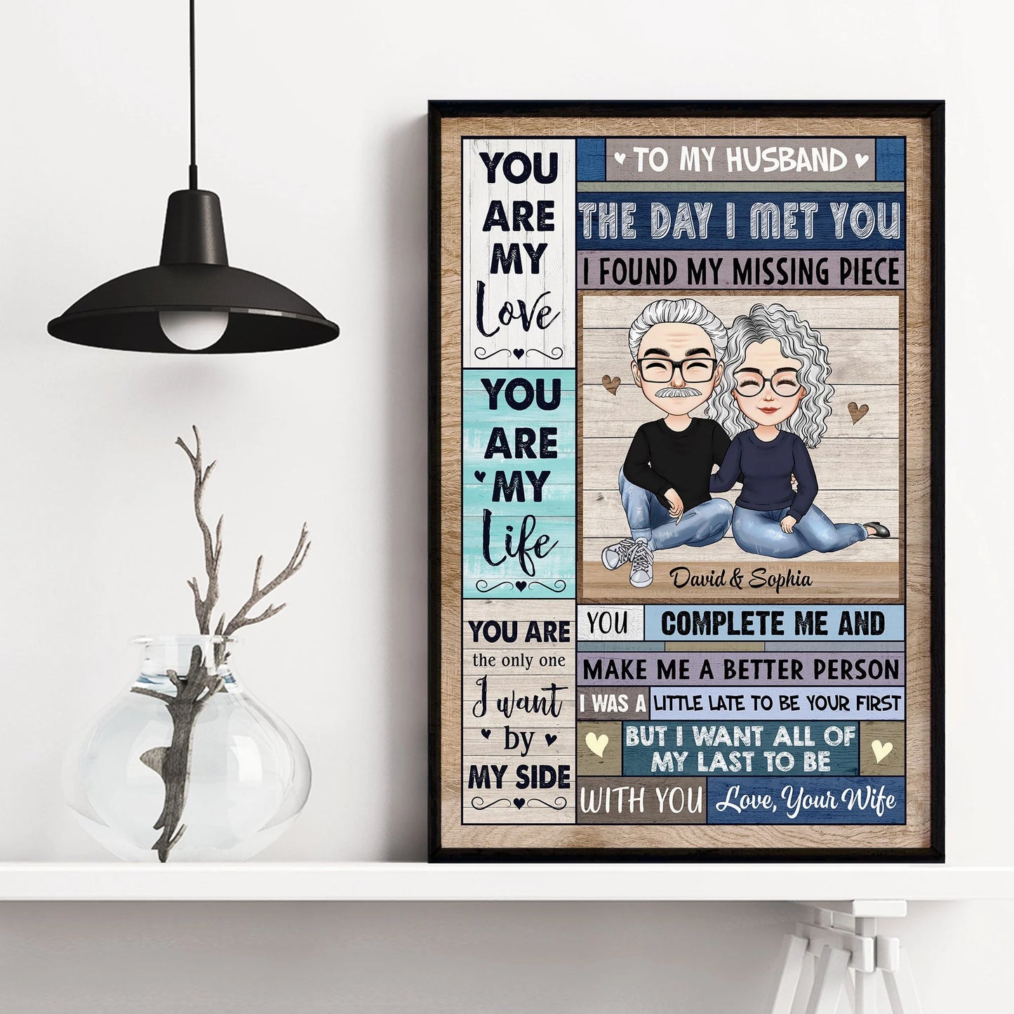 "All Of My Last To Be With You" Personalized Canvas / Poster - Custom Anniversary Wall Art Gift for Couples