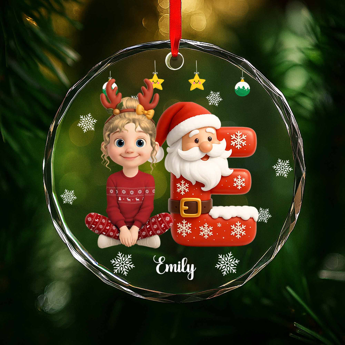 Celebrate The Joyful Christmas Spirit With Santa And Snowflakes