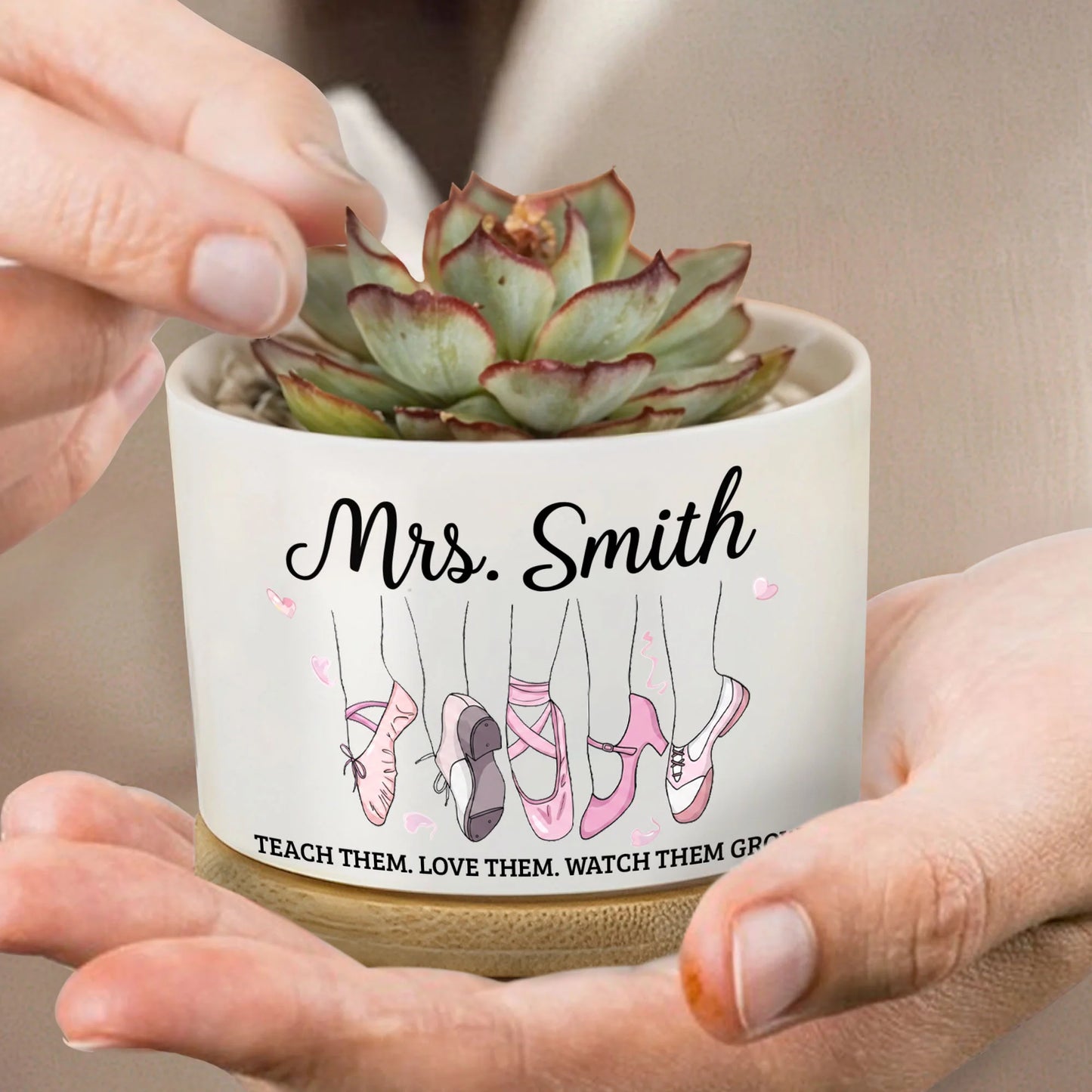 Personalized Teacher Plant Pot personalization view for Teacher
