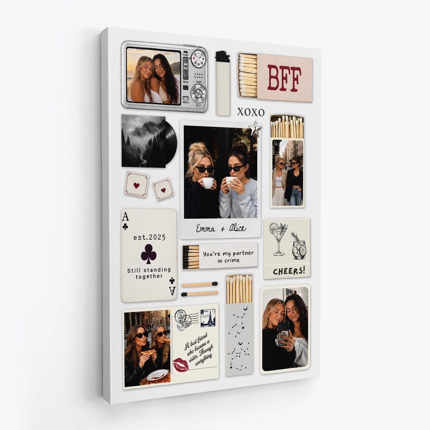 Personalized Best Friend Photo Canvas personalization view for Best Friends