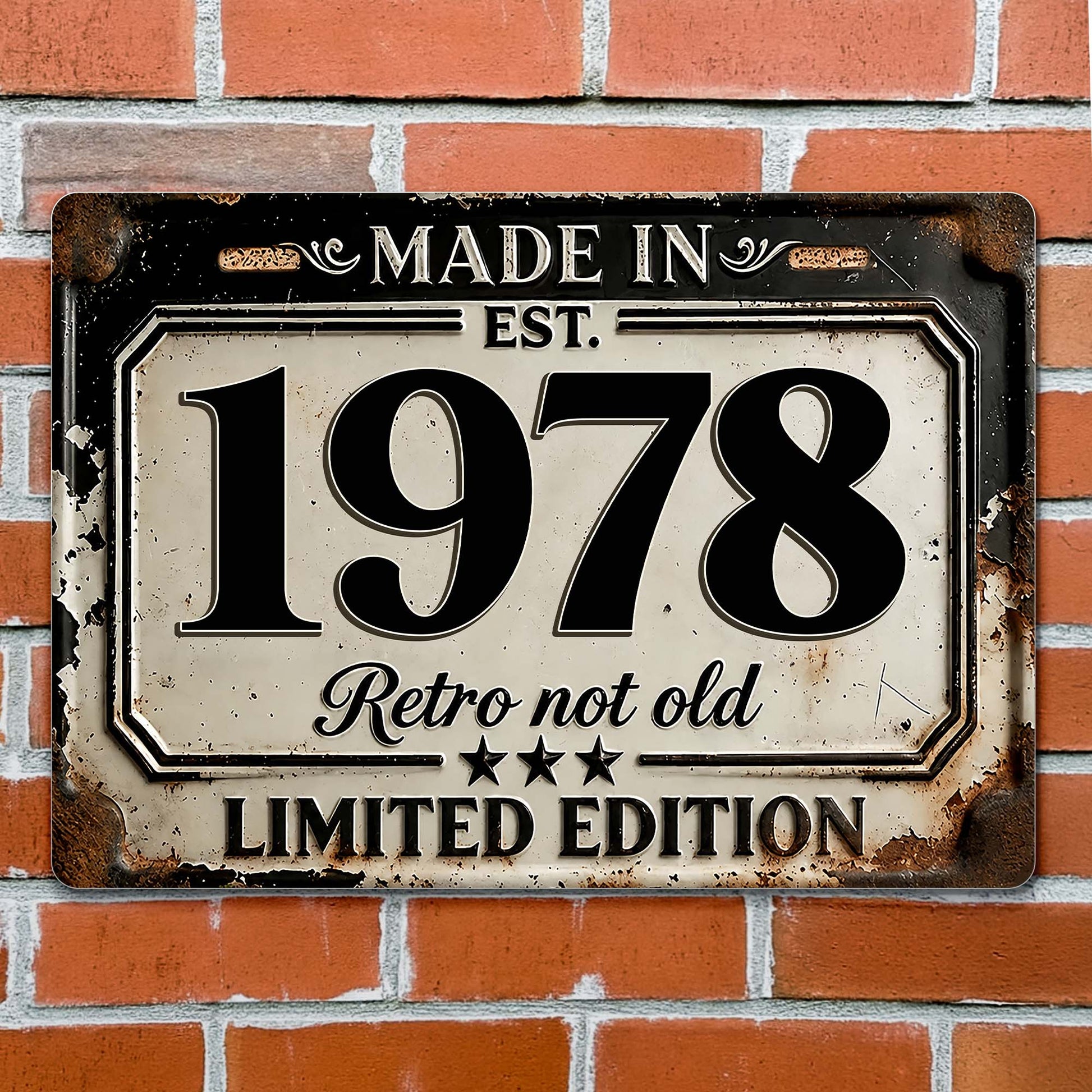 Custom Retro Not Old Metal Sign personalization view for Coworker / Boss