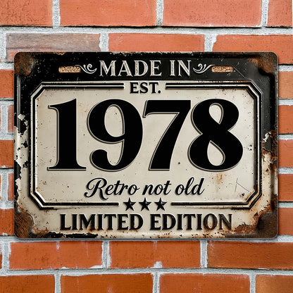 Custom Retro Not Old Metal Sign personalization view for Coworker / Boss