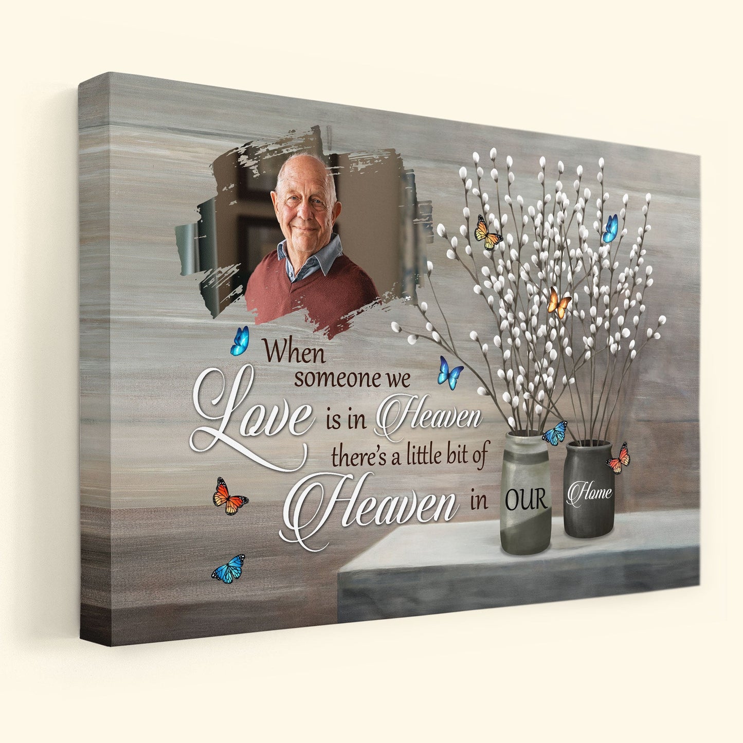 "When Someone We Love Is In Heaven" Personalized Memorial Canvas / Poster - Custom Wall Art for Family Sympathy Keepsake