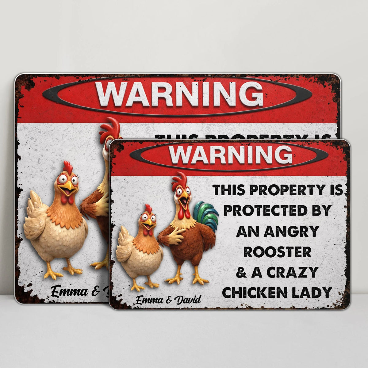 Protected By An Angry Rooster & Crazy Chicken Lady