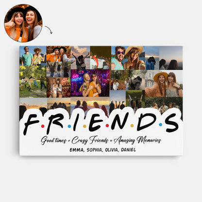 Custom Best Friends Photo Canvas for Best Friends with personalized design details for meaningful gifting