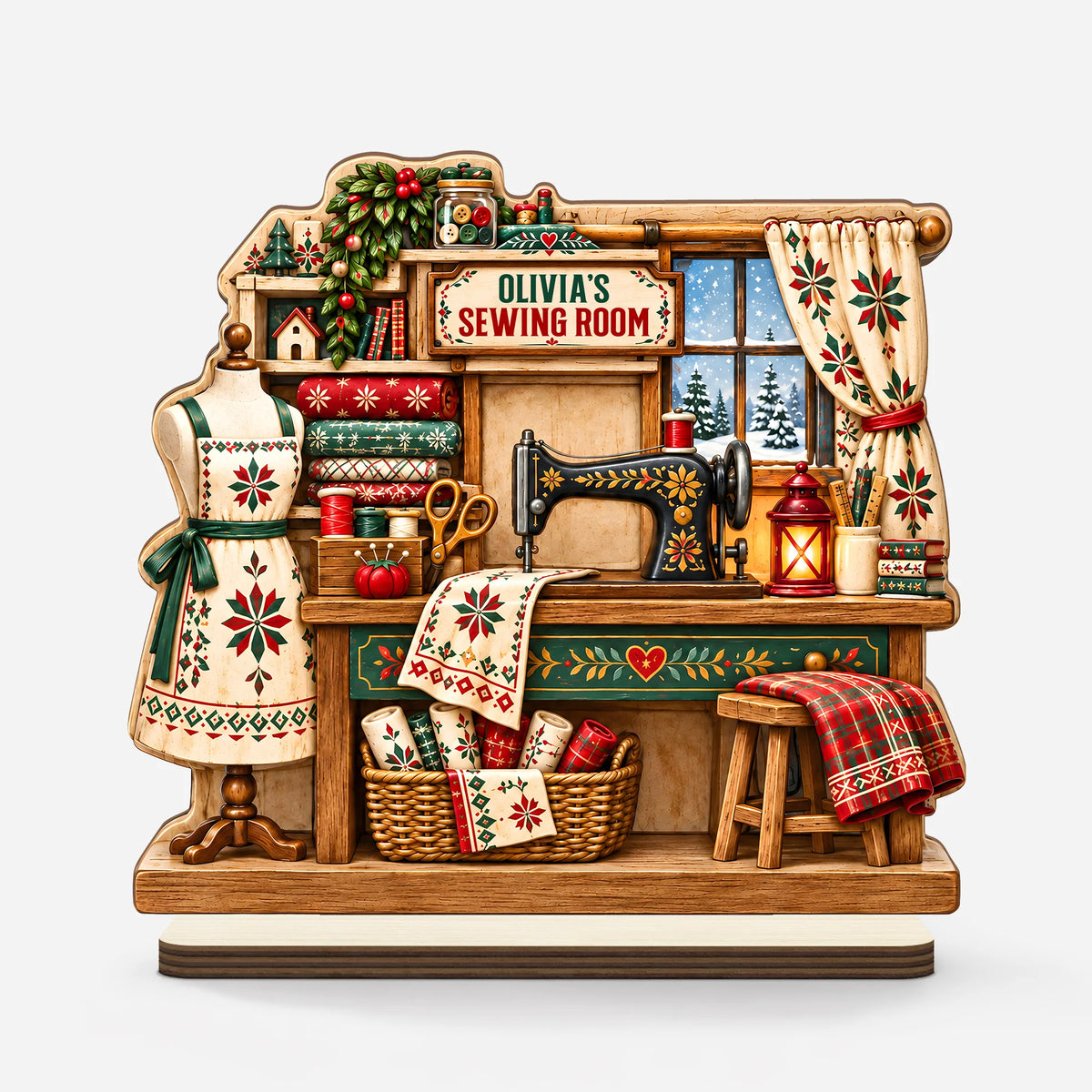Personalized Sewing Room Wooden Plaque - Custom Gift for Craft Lovers
