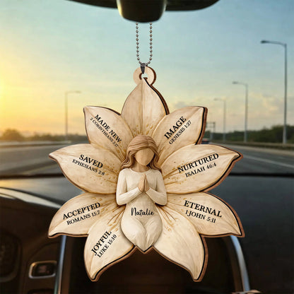 Made New, Saved, Joyful Angel Wood Ornament