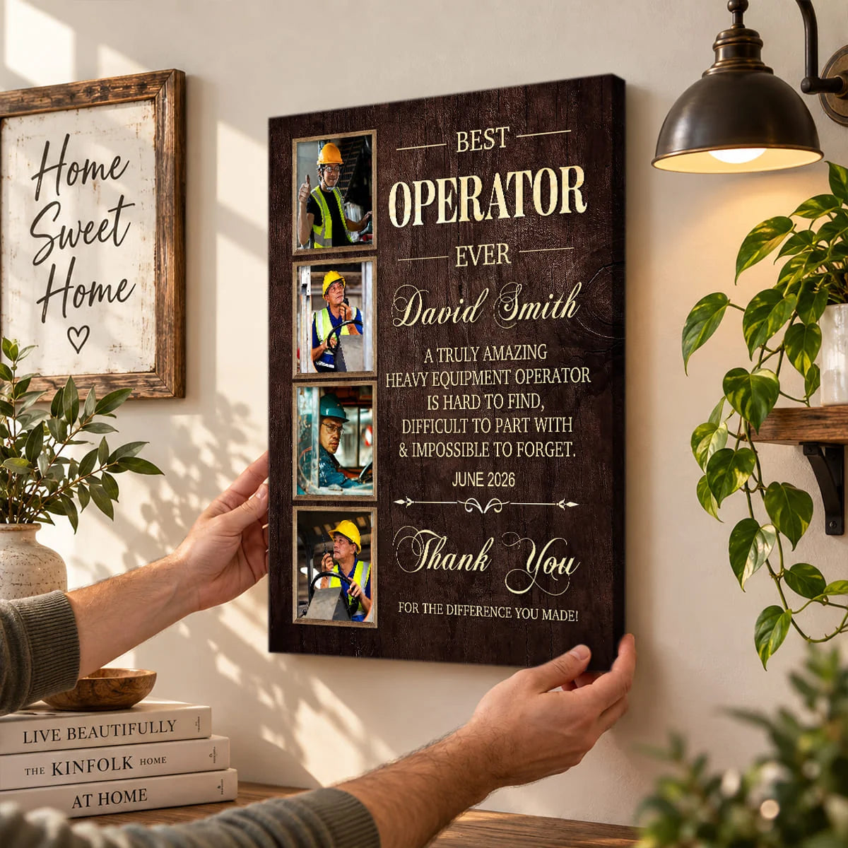 Best Operator Ever Personalized Canvas / Poster - Custom Heavy Equipment Retirement Gift