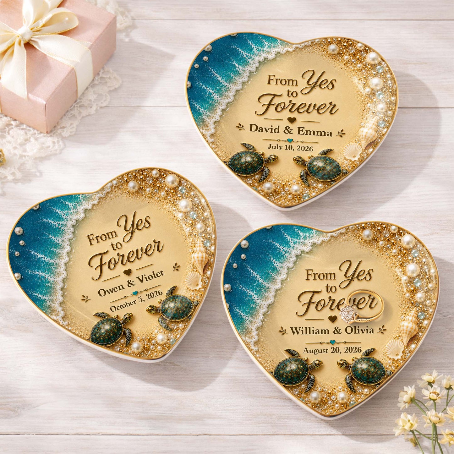Jewelry Dish material and size view - Personalized Jewelry Dish