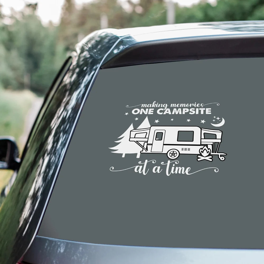 Welcome To Our Campsite - Personalized Camping Decal Sticker