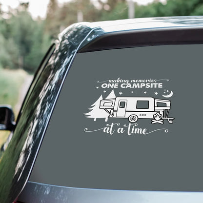 Welcome To Our Campsite - Personalized Camping Decal Sticker