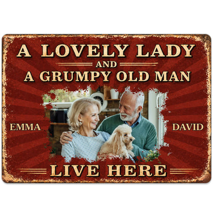 Custom Couple Photo Metal Sign for Couples with personalized design details for meaningful gifting image 10