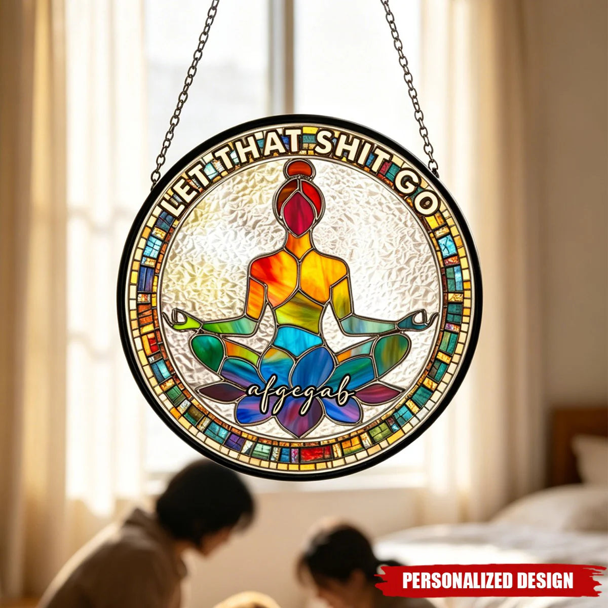 Personalized Window Hanging Suncatcher personalization view for Wife