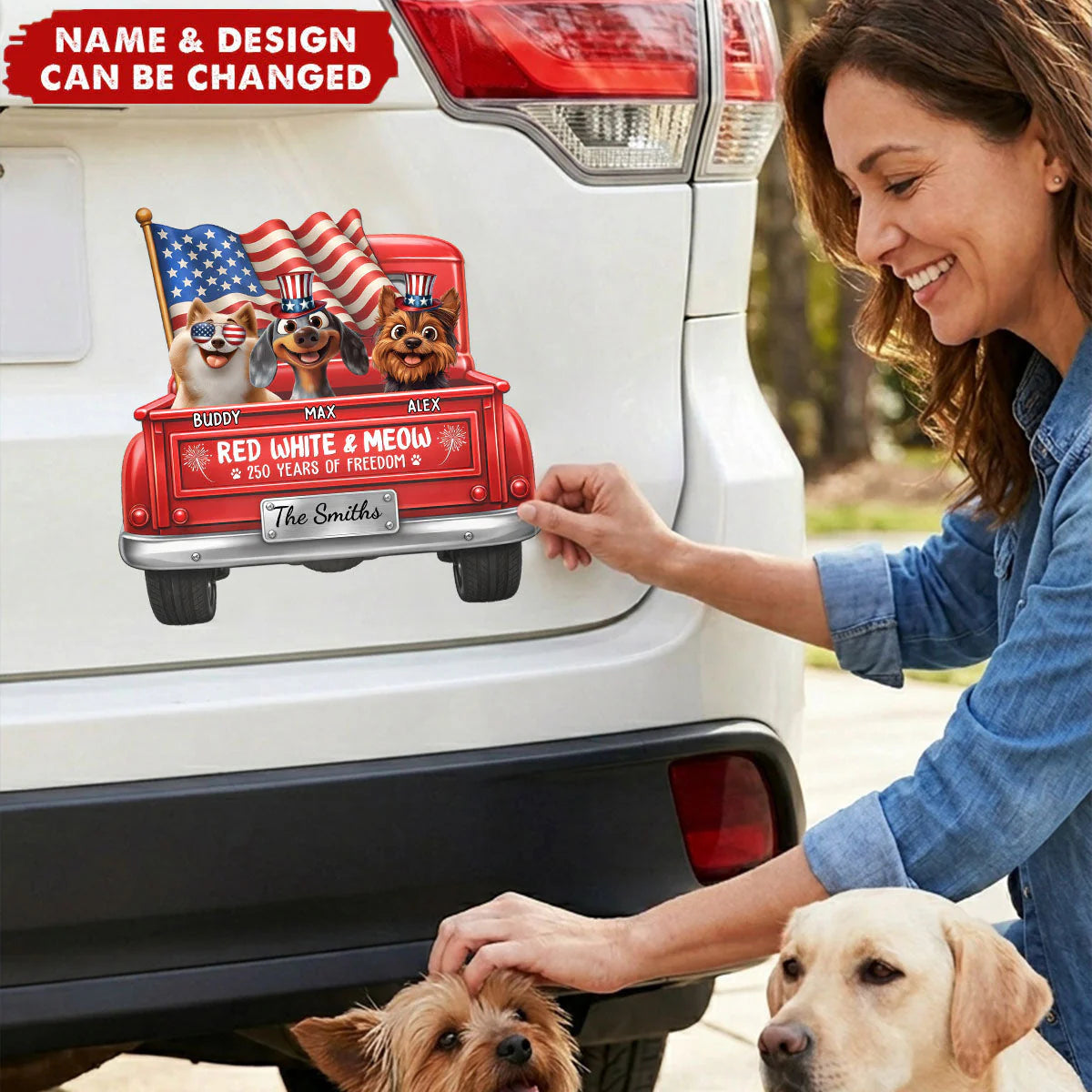 Personalized Dog Car Decal personalization view for Dog Lovers
