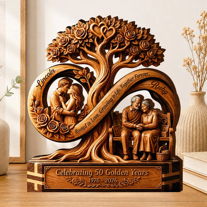 Plaque material and size view - Personalized 50Th Anniversary Gift